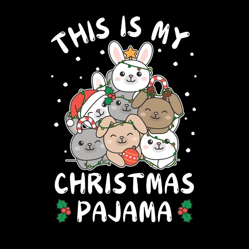 Pyjama de Noël lapin de Noël