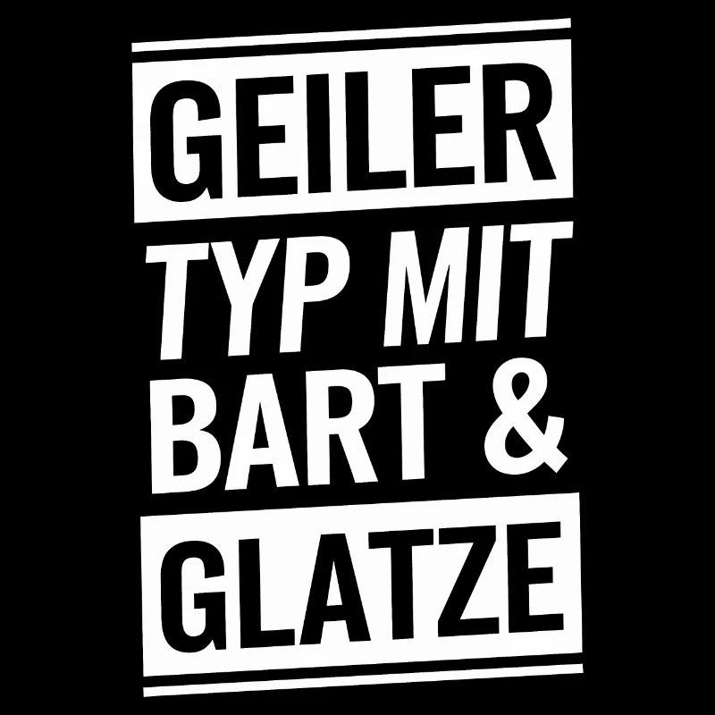 Typ mit Bart und Glatze, Männer Haarausfall Glatze