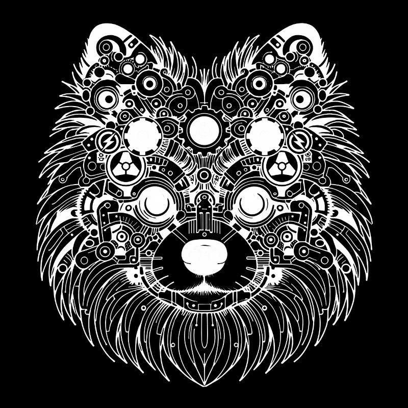 Abstraktes Pommerschen - Weißes Design