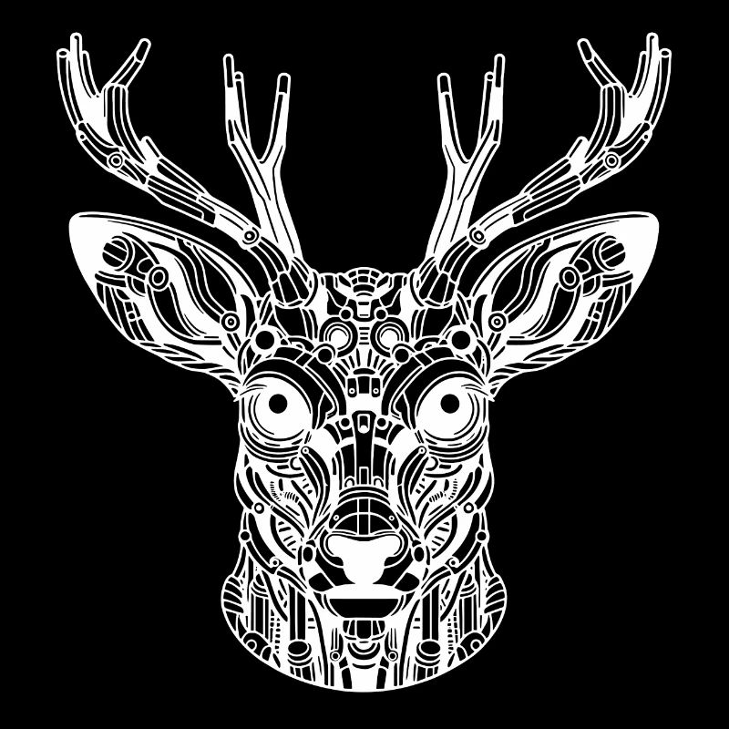 Biomechanical Deer - White Design