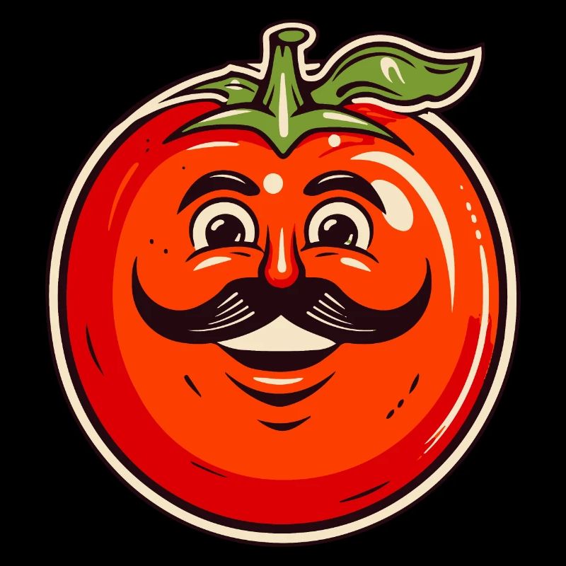 Tomato with mustache