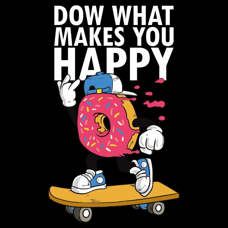 Skateboard skateboard sort Donut Do what makes