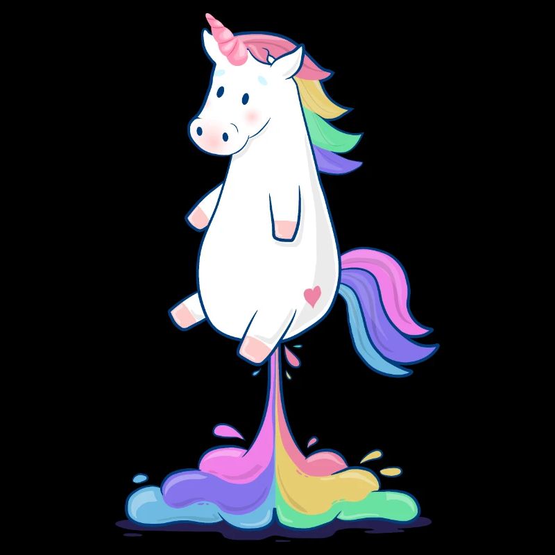 Pupsendes Regenbogen Einhorn