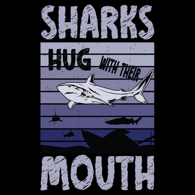 Great White Shark Hug Largest Predator Ocean