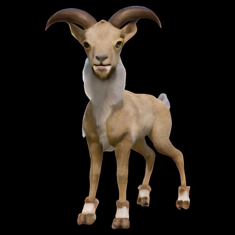 Realistic Markhor illustration
