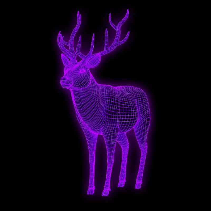 Hunter 3d Effect Deer Ultraviolet