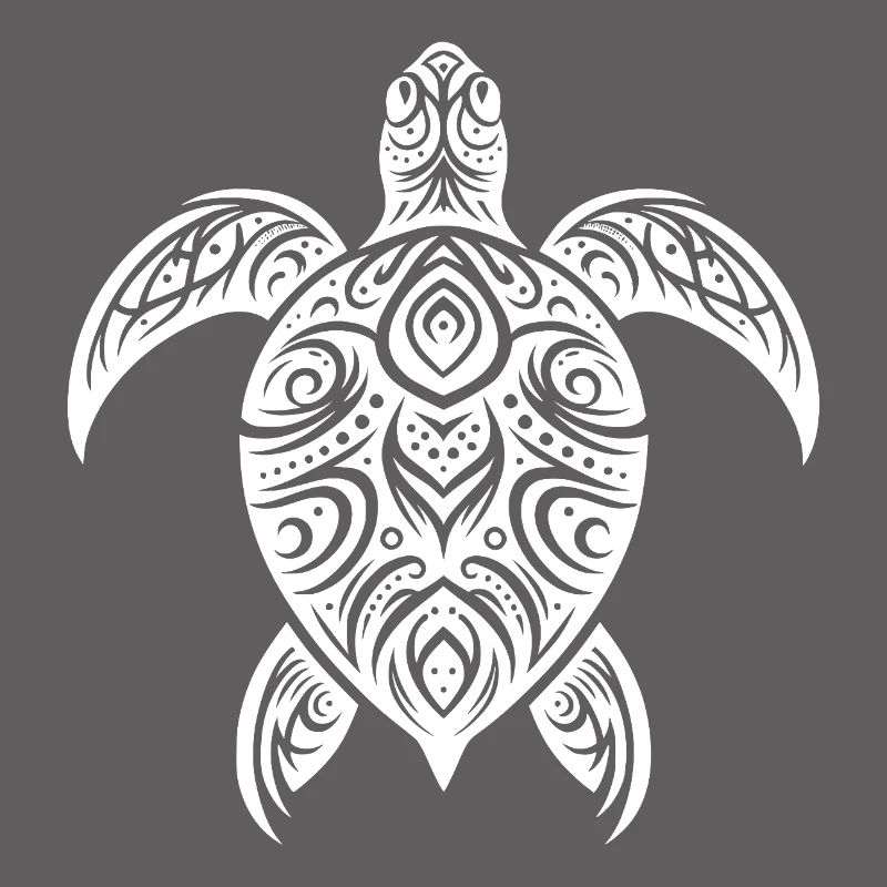 Mystical turtle with tribal elements