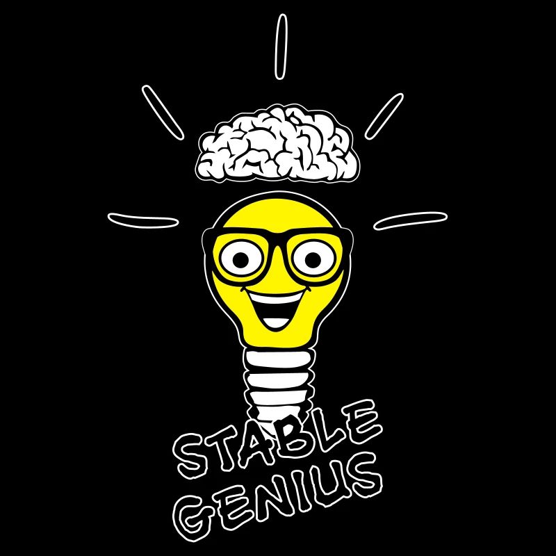Nerd Glühbirne und Gehirn - Stable Genius