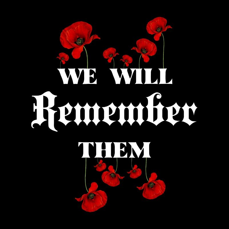 Veterans Poppy We Will Remember The Fallen