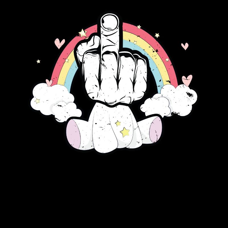 Unicorn Middle Finger Nerd
