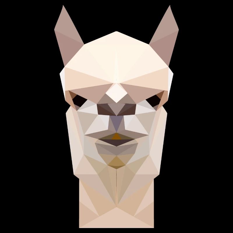 Lama Alpaca Face- polygonal 3d Gift