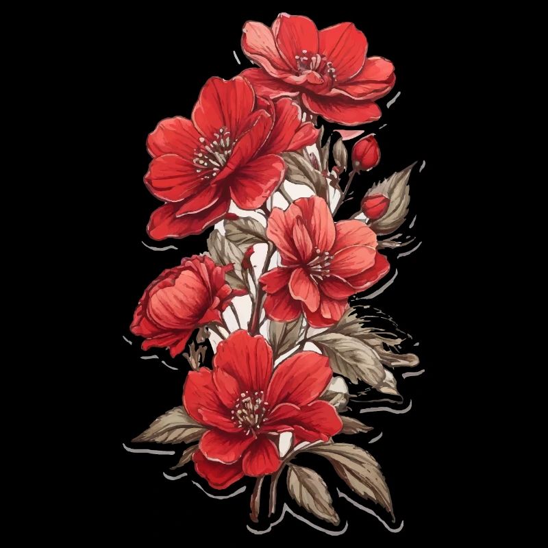 Belle fleur rouge