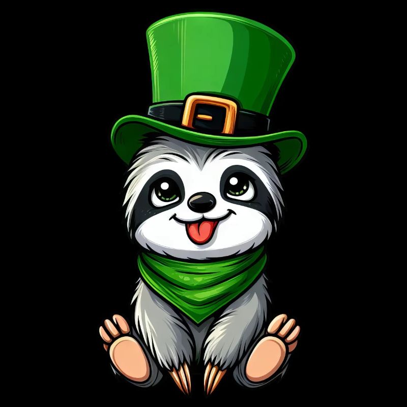 La Saint-Patrick paresseux Droll Dessin animé mignon