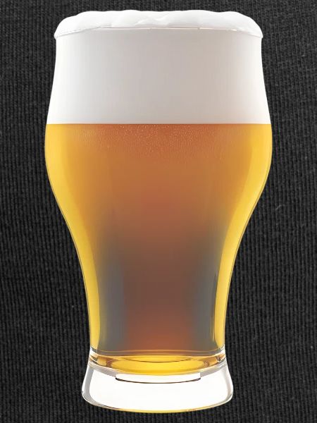 Biergradienten Glas mit Schaum