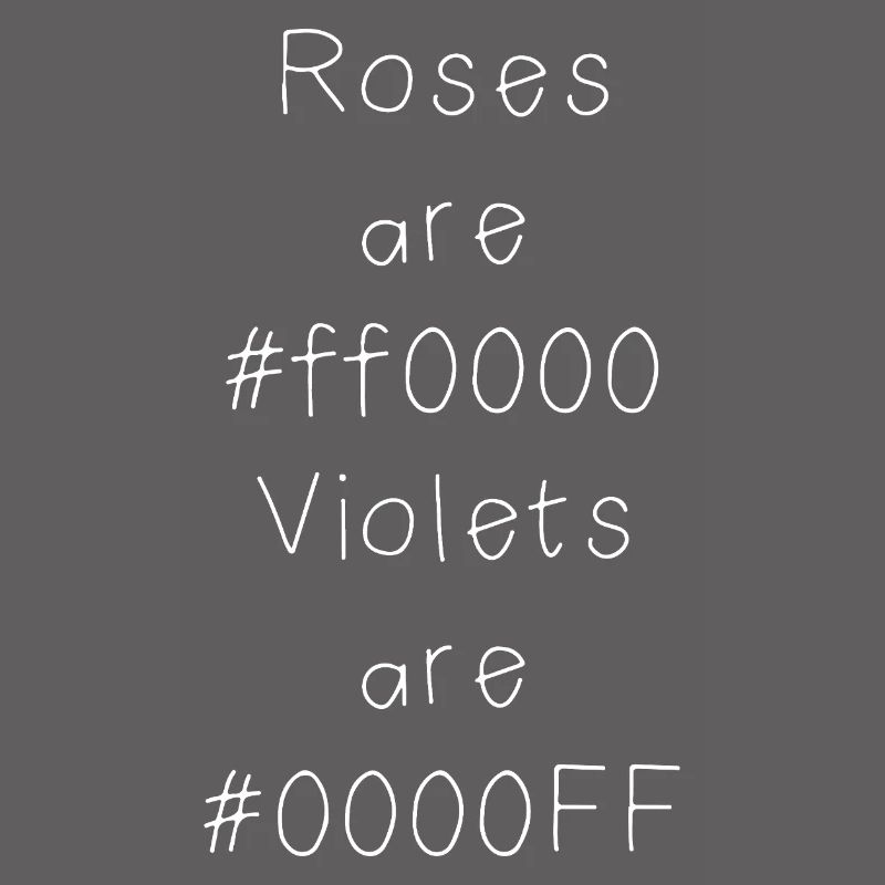 Hex color code joke for developers, coders and web...