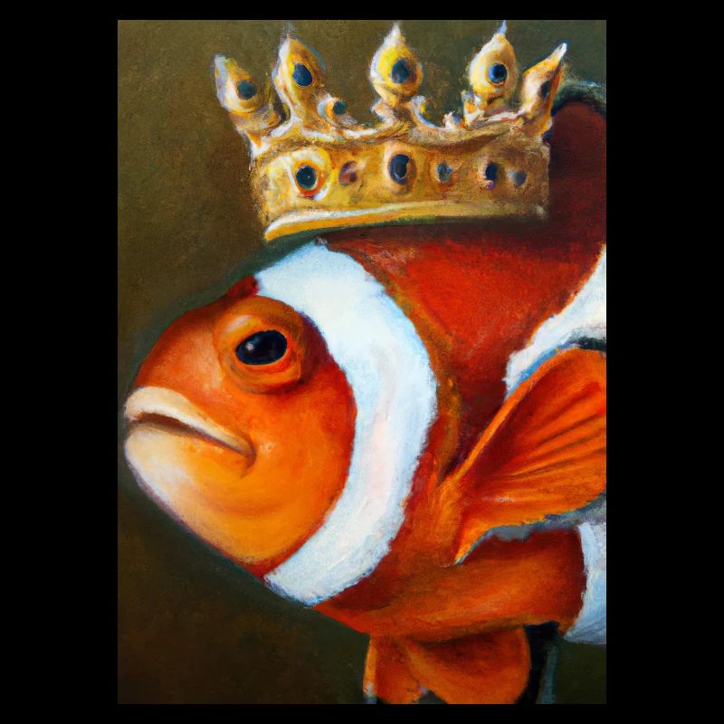 Clownfisch mit einer Krone