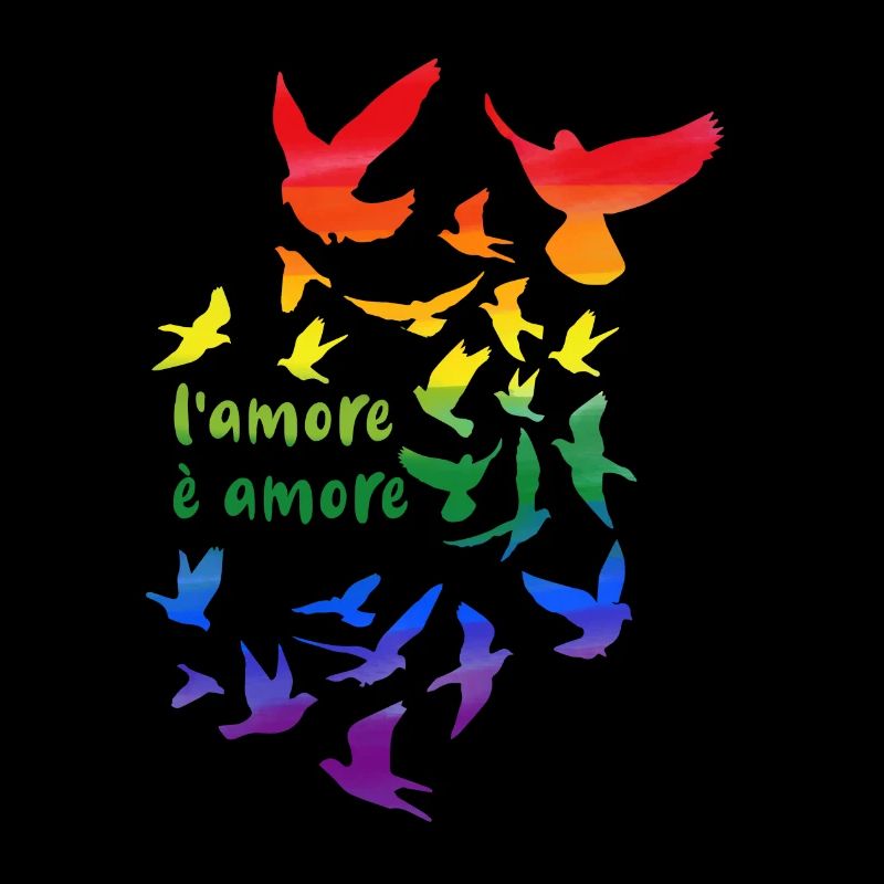 l amore è amore ,tauben, taube,graffiti,regenbogen