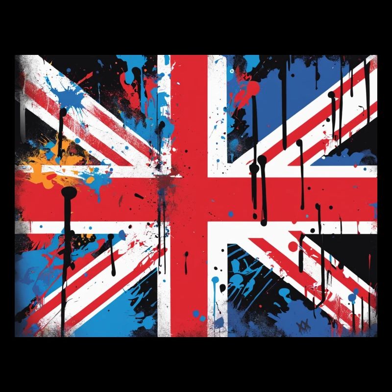 British Flag Graffiti Art