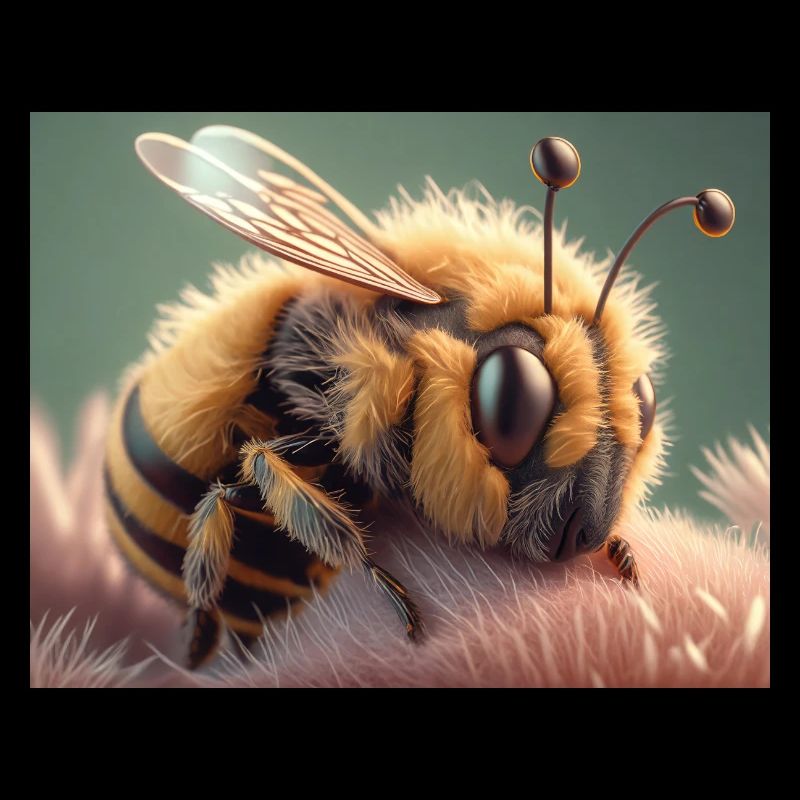 Cute animals doing hibernation – bee