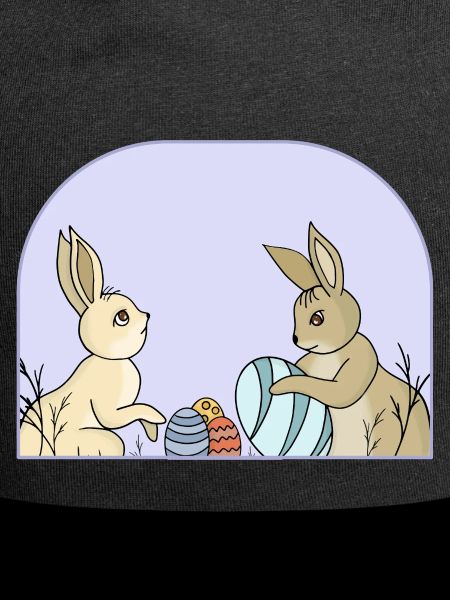 Cute bunnies with eggs