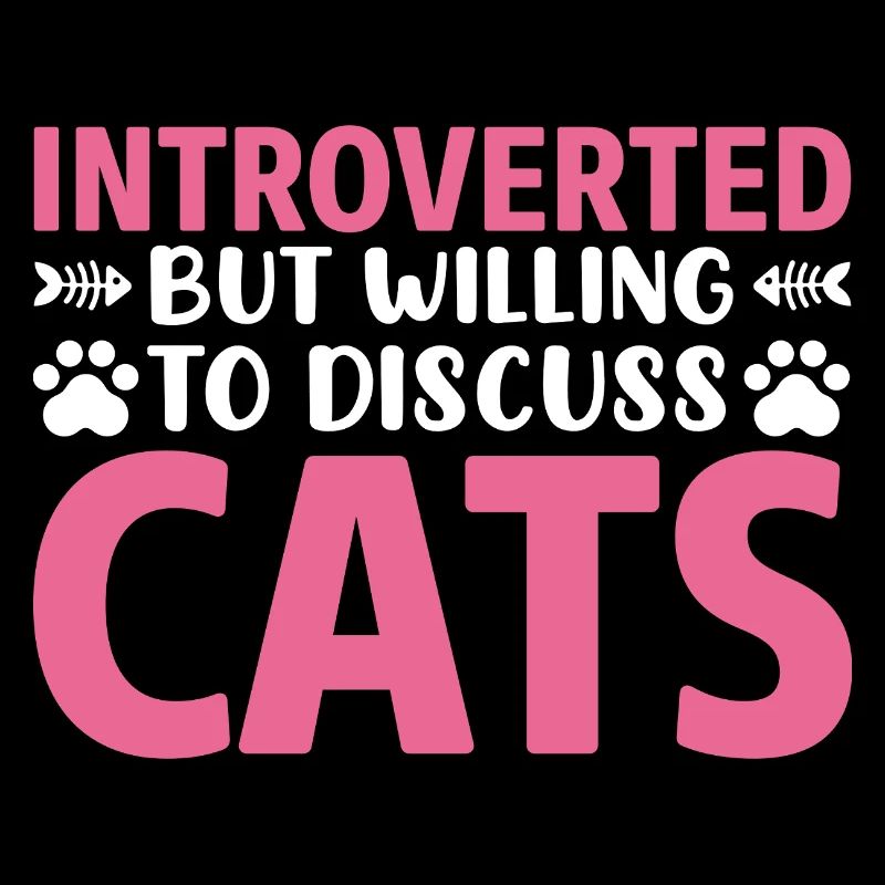 Discussion introvertie avec un chat