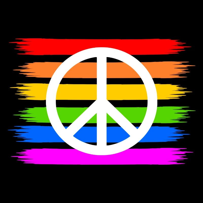 Peace Peacezeichen auf Regenbogenfahne regenbogen