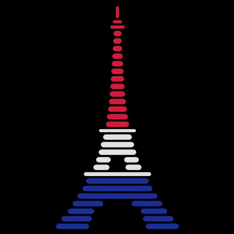 Tour Eiffel - Bleu blanc rouge