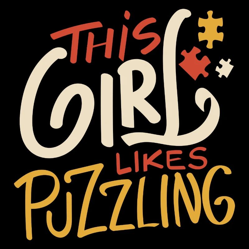 Fille aime le dicton mignon Puzzle Maître