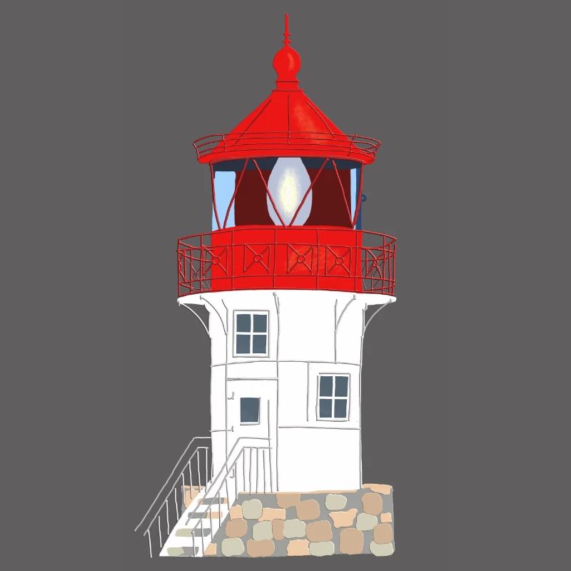 Île de Hiddensee, phare Gellen, pas de texte