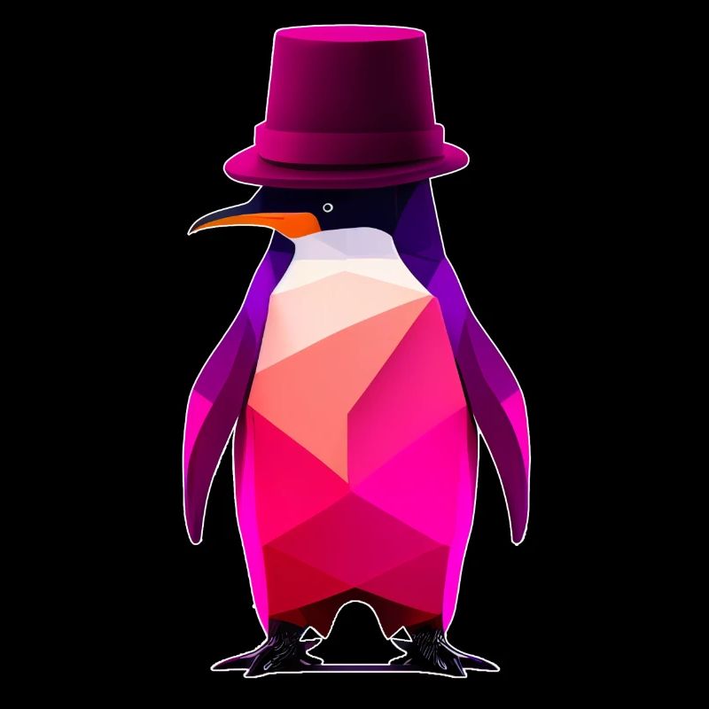 penguin with a hat Ur-Tshirt