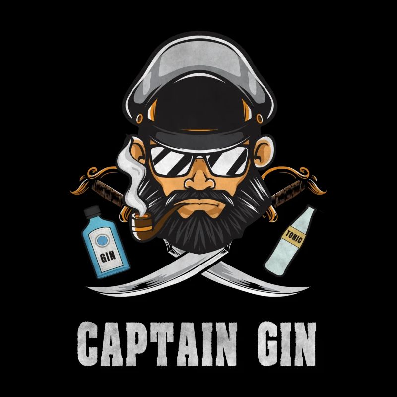 Gin saying gift funny tonic drinking captain