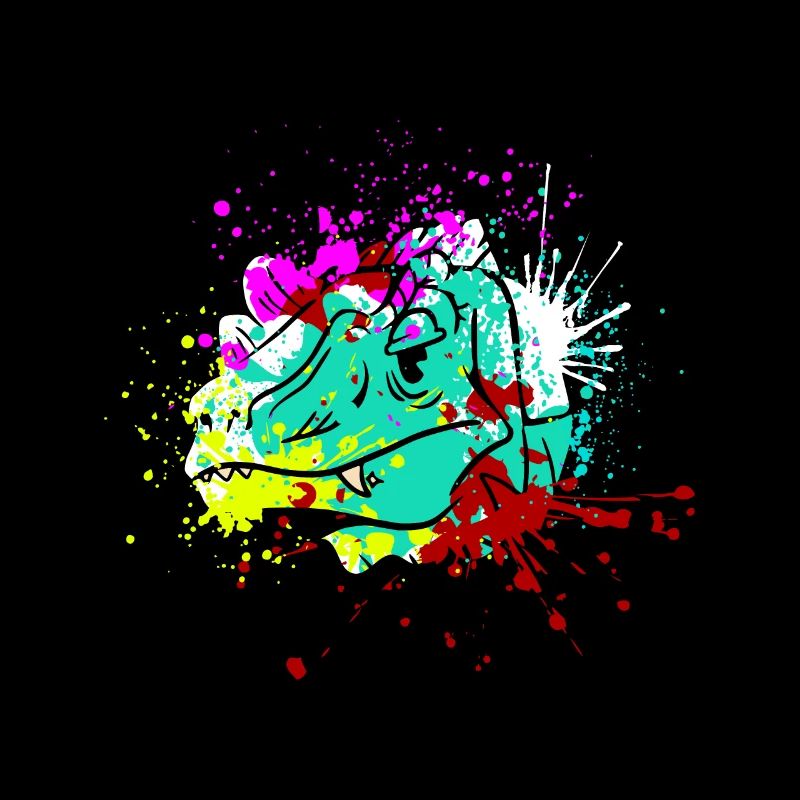 Splash art Dinosaur velociraptor head