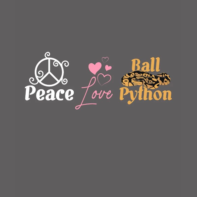 Peace love ball python