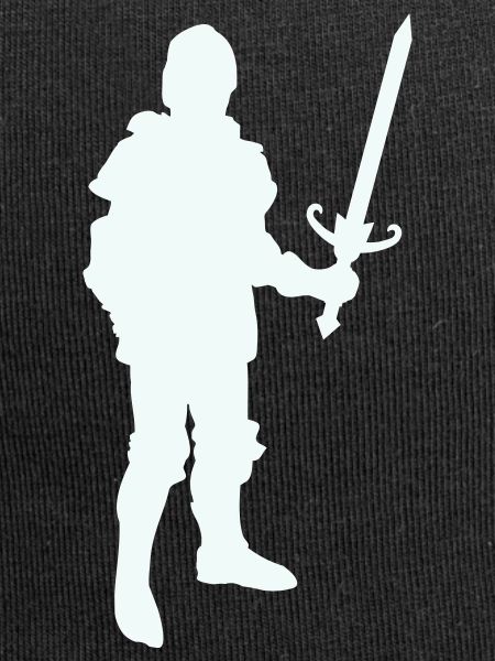 Ritterheld Silhouette mit Langschwert