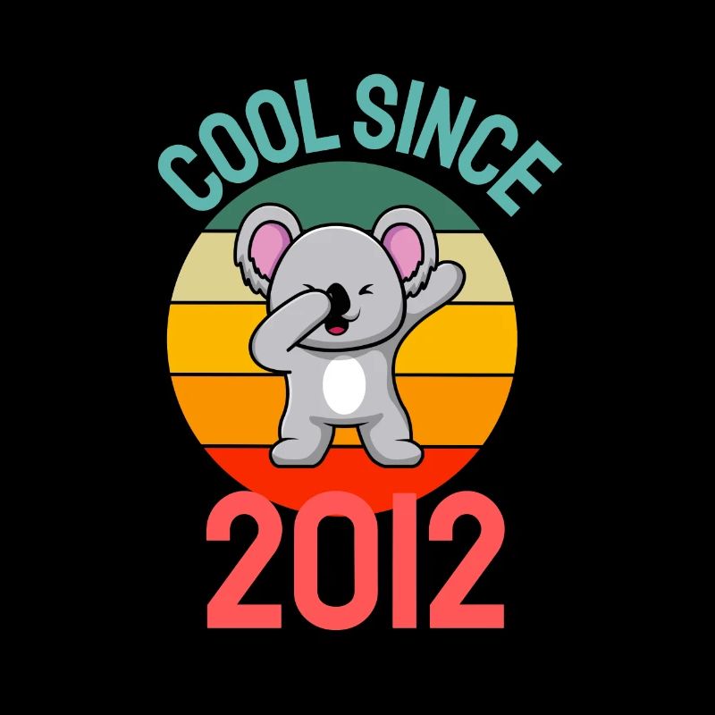 Cool seit 2012 Retro Dabbing Koala 10. Geburtstag