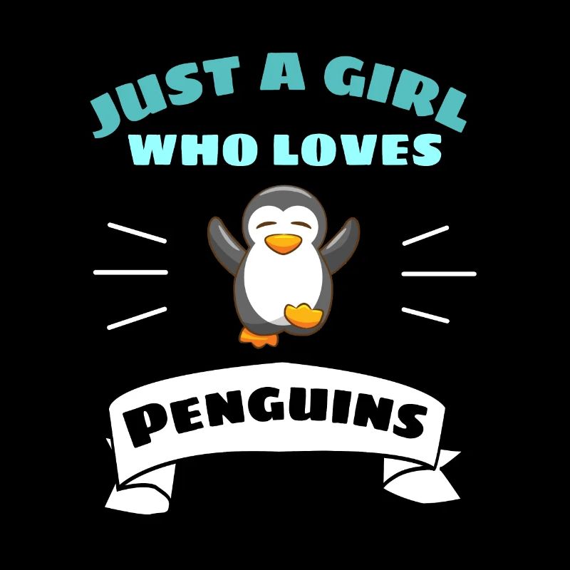 Nur ein Mädchen das Pinguine liebt Zootier Pinguin