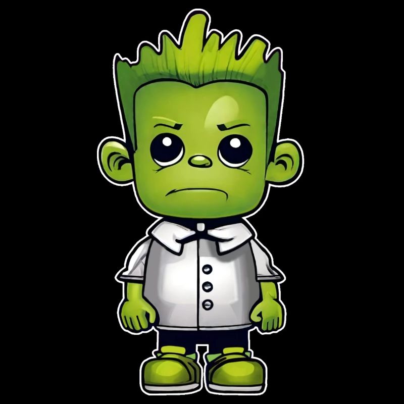 Monstre vert mignon
