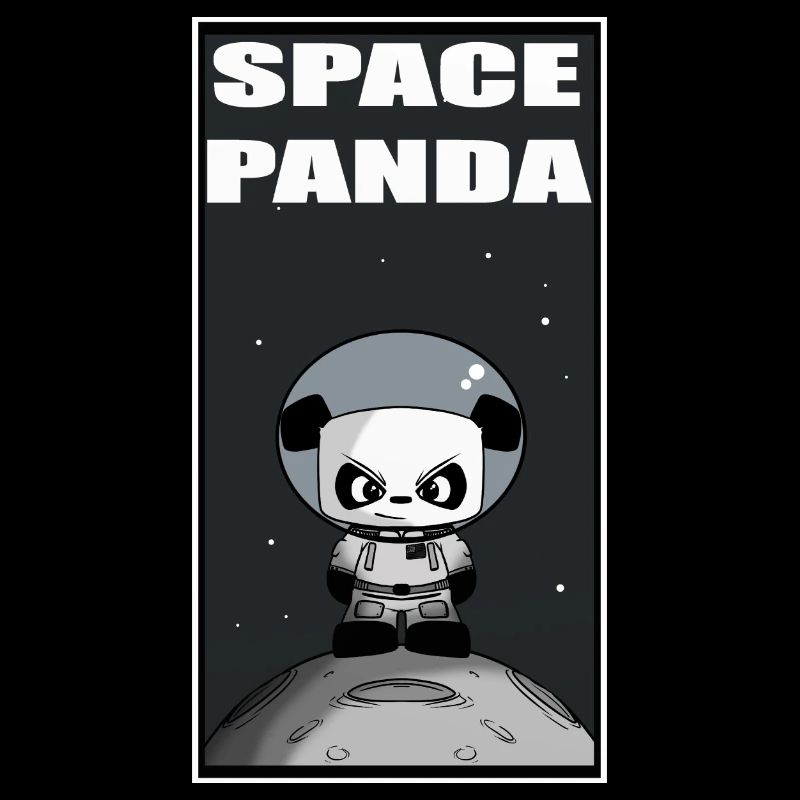 doux panda astronaute space moon univers tout