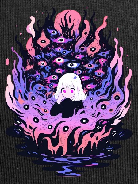 trippy Halluzination psychedelisch Mädchen