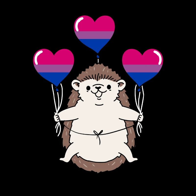 Hérisson Ballon Bisexual Pride