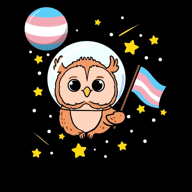 Hibou dans l’espace Trans Pride