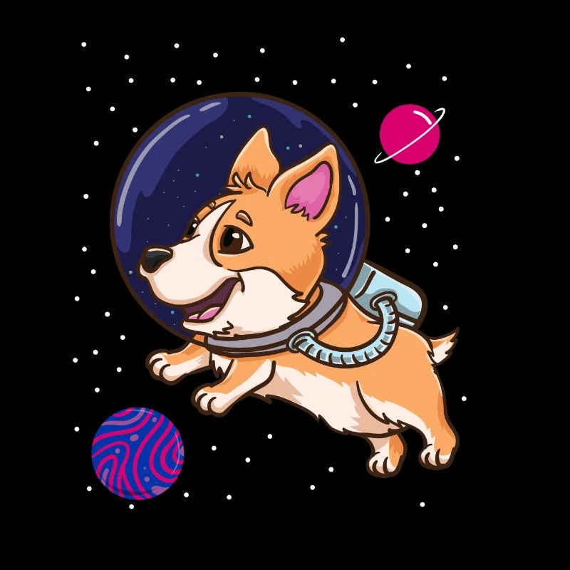 Bisexual Corgi in Space Bisexual Pride