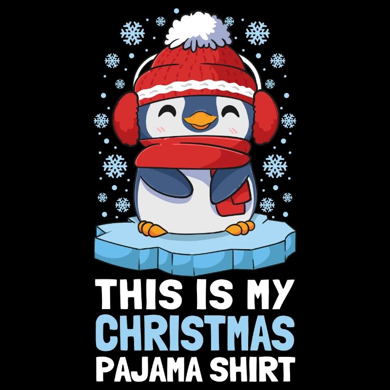 C’est ma chemise de pyjama de Noël Mignon Pingouin