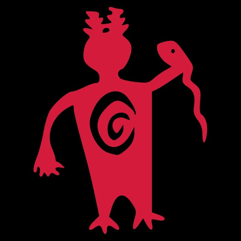 petroglyph shaman vector