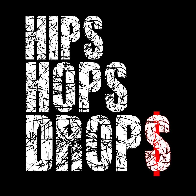 hips hops gouttes blanc