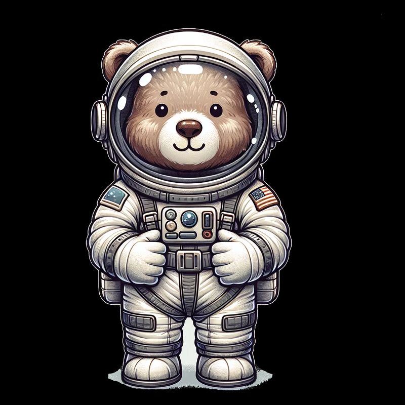 Ours mignon astronaute