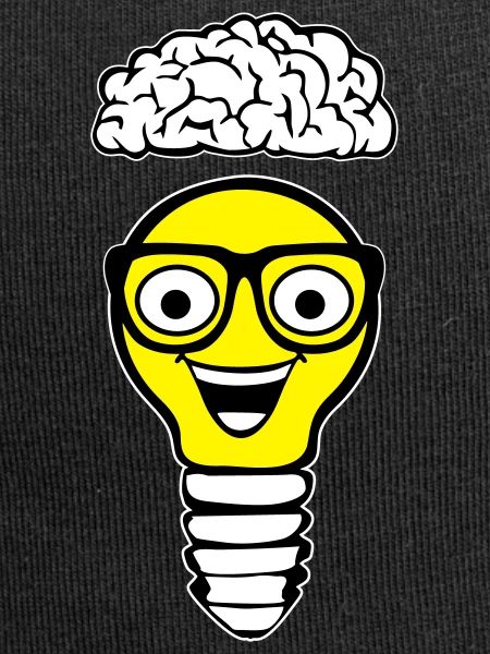 Nerd lightbulb and brain