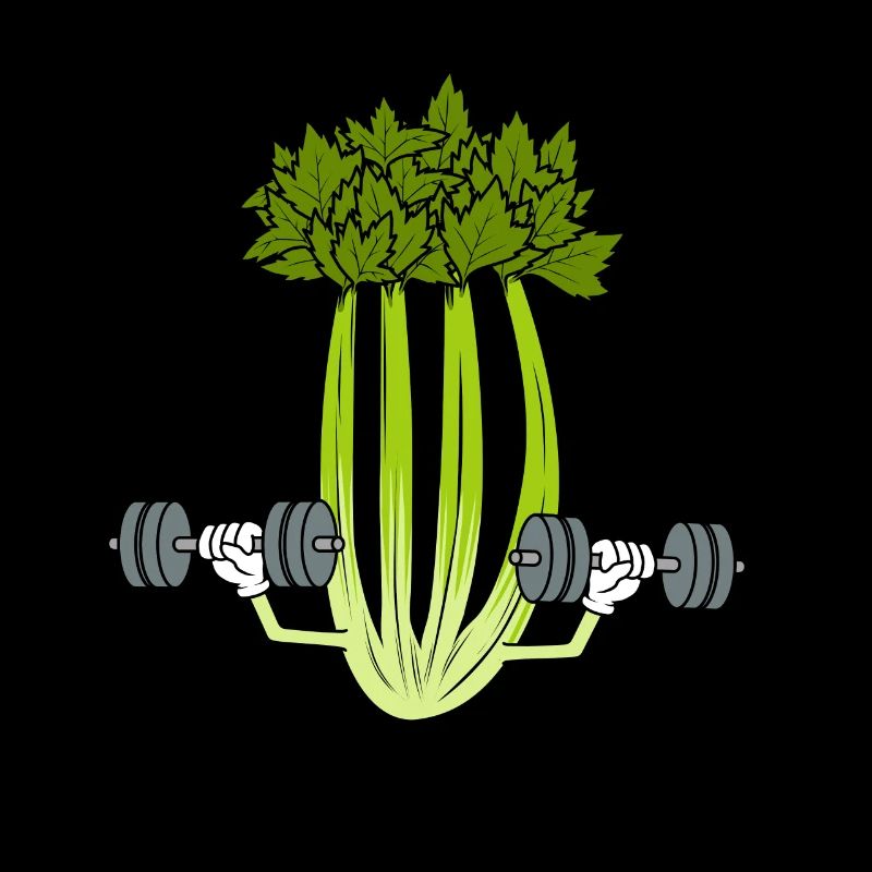 Celery Lifting Weights Bodybuilding Leek