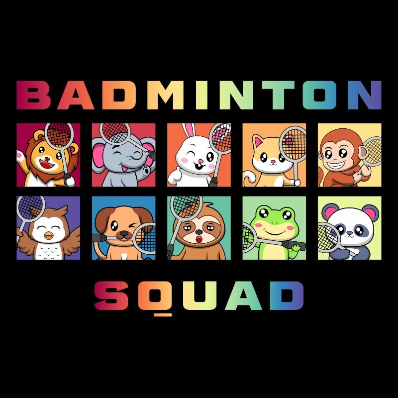 Navette de badminton Squad, animaux mignons,