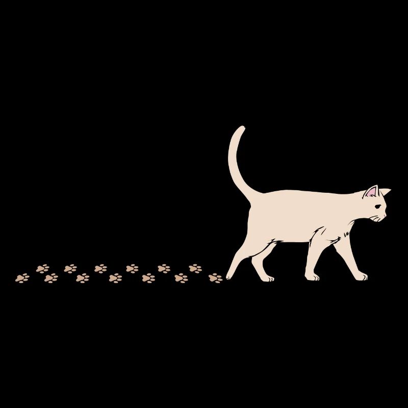 Empreintes de pattes de chat mignonnes qui se
